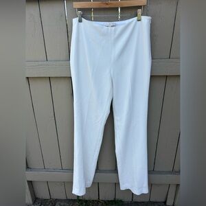 NWT Etcetera Purty White Straight Leg Pants Quiet Luxury Office Country Club 10